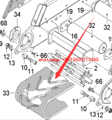 铣刨机进口输料皮带193070