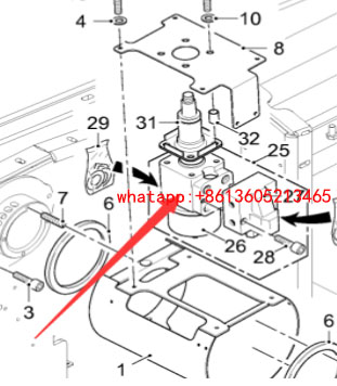 进口铣刨机转向机33297