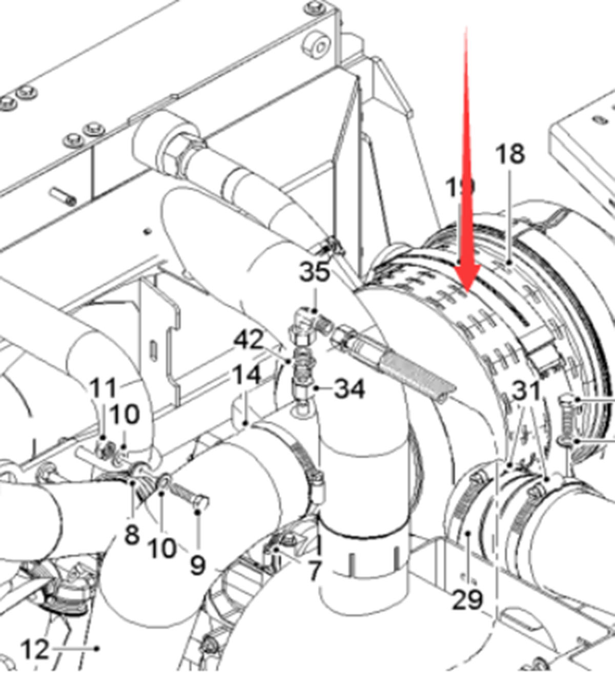铣刨机空滤总成199571